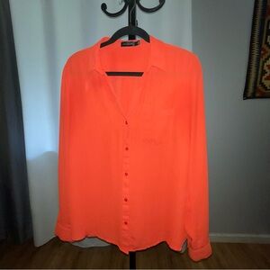 The Limited Bright Orange Blouse
